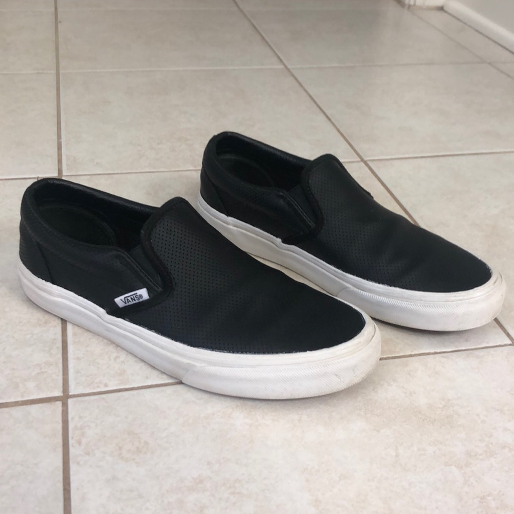 Vans perforated leather slip on